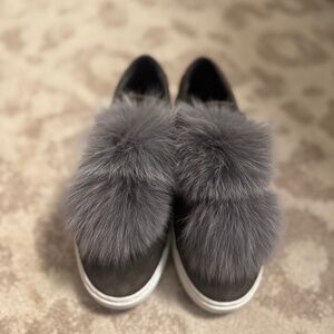 Here/now Platform Fur Sneakers